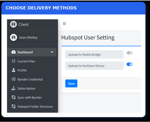 CHOOSE DELIVERY METHODS